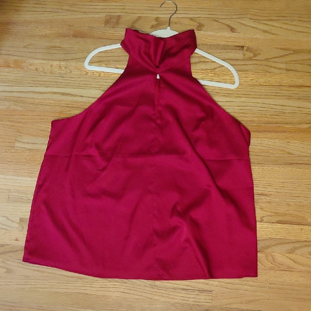 Banana Republic Red Sleeveless High Low Tank Top